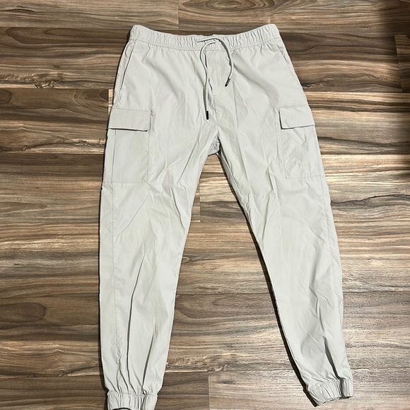 HUDSON & BARROW Men’s Sz L Active Performance Tech Cargo Joggers Grey - Picture 1 of 16